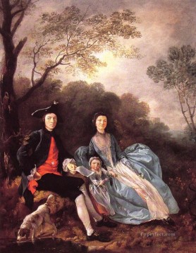  Esposa Arte - Retrato del artista con su esposa e hija Thomas Gainsborough